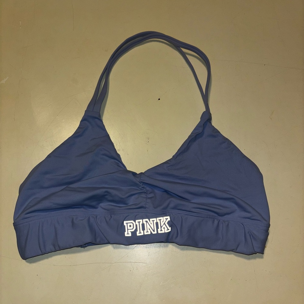 PINK Victoria's Secret light purple strappy halter Sports Bra